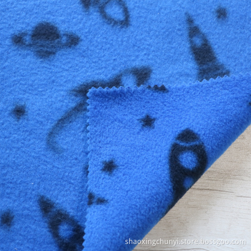 100% Polyester zwei Seitenbürsten eine Seite Antipillieren gedruckter Polar -Fleece -Stoff